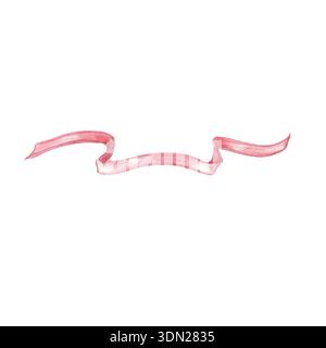 Motivo acquerello senza cuciture con rose rosa, archi, cuori, foglie e stelle. Romantico sfondo floreale pastello perfetto per San Valentino, matrimonio st Foto Stock