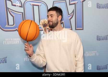 Londra, Regno Unito. 8 febbraio 2026. Zac Noble partecipa alla proiezione del film DI CAPRA, al Picturehouse Central di Piccadilly, Londra. Credito: SOPA Images Limited/Alamy Live News Foto Stock