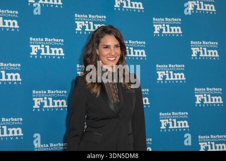 SANTA BARBARA, CALIFORNIA, STATI UNITI, 7 FEBBRAIO. 2026 Daniela Ruah arriva al 41° Santa Barbara International Film Festival tenutosi all'Arlington Theatre di Santa Barbara, California, il 7 febbraio 2026. Crediti: Carla Van Wagoner/Alamy Live News Foto Stock