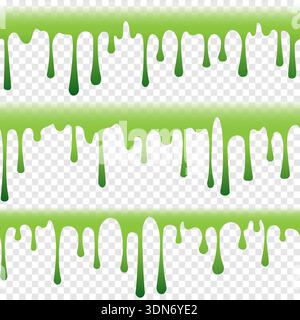 Gocciolamento verde liquido senza cuciture Illustrazione Vettoriale