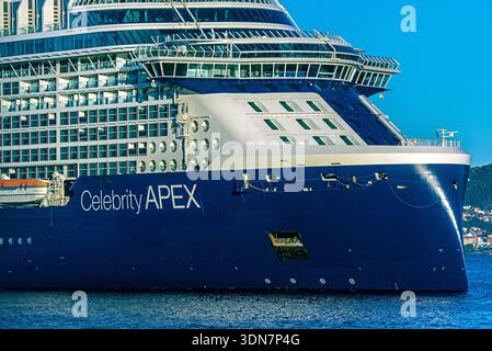 Ottobre 2025; Vigo, Galizia, Spagna: Primo piano di una celebrità APEX con il nome visibile vicino alla costa di Vigo Foto Stock