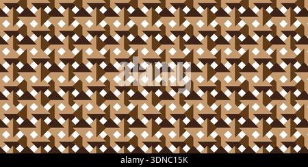 Pattern geometrico a ripetizione senza cuciture realizzato con forme angolate. Illustrazione Vettoriale