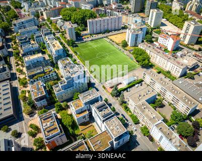 Francia, Alvernia-Rodano-Alpi, Rodano, Lione, 7° arrondissement, distretto di Gerland Foto Stock