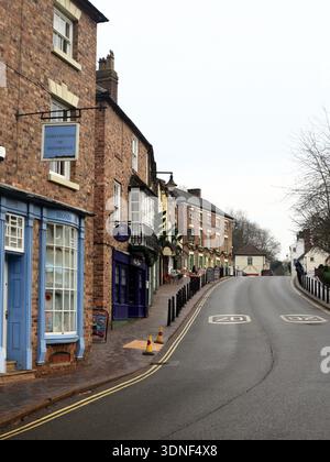 Villaggio di Ironbridge nella gola di Ironbridge, Telford, Shropshire, Inghilterra, Regno Unito. Foto Stock