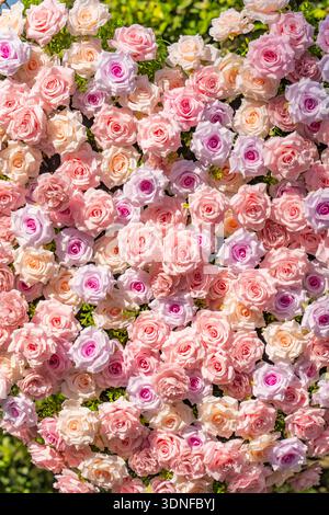 sfondo rosa artificiale, texture naturale Foto Stock