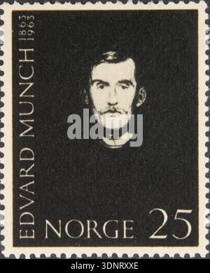 Edvard Munch (1863-1944) è l'artista più importante della Norvegia e divenne un'importante fonte di ispirazione per l'Espressionismo tedesco. Il suo lavoro più famoso è T Foto Stock