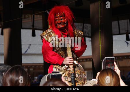 Festa di Setsubun, Omiya, Saitama, Giappone Foto Stock