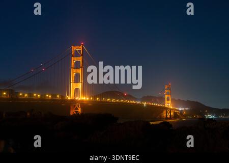 Vista del Golden Gate Bridge, San Francisco, California, America Foto Stock