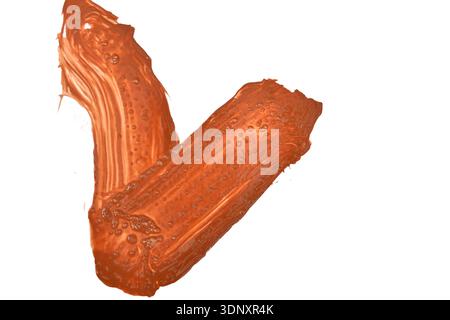 Una macchia di vernice marrone acquerello Foto Stock