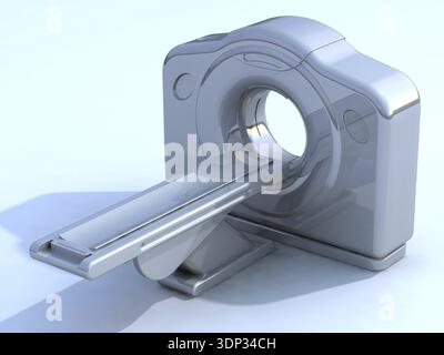 3D render di una tomografia assiale computerizzata TAC o uno scanner cat. Le scansioni sono effettuate tramite il calcolo di tomografia da immagini a raggi X Foto Stock
