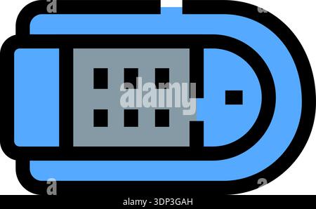 Gommone gonfiabile che presenta l'icona del trasporto d'acqua Illustrazione Vettoriale