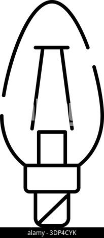 Icona della linea di lampadine che simboleggia idee creative e innovazione Illustrazione Vettoriale