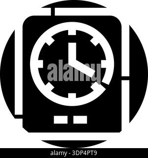 Concetto di gestione del tempo con un'icona orologio Illustrazione Vettoriale