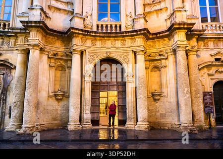 Chiesa di San Carlo al corso, San Carlo Borromeo, corso Vittorio Emanuele, noto, Sicilia, Italia Foto Stock