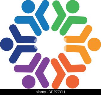 Persone cura successo salute vita logo icone modello e gruppo comunità Free Vector Illustrazione Vettoriale