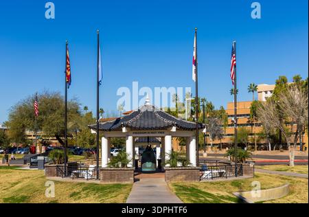 Phoenix, Arizona - 3 febbraio 2026: Wesley Bolin Memorial Plaza a Phoenix, Arizona. Monumento alla guerra di Corea Foto Stock