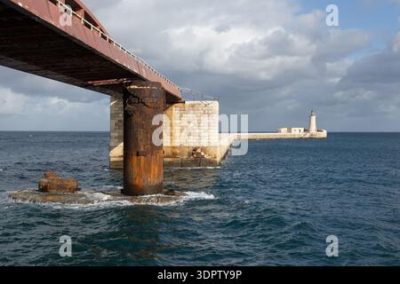 Faro di Sant'Elmo a la Valletta Malta Foto Stock