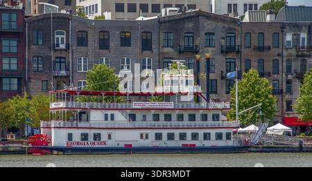 Savannah in Georgia USA skyline del centro Foto Stock