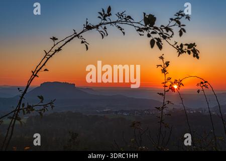 Impressioni autunnali dalla Svizzera sassone Foto Stock