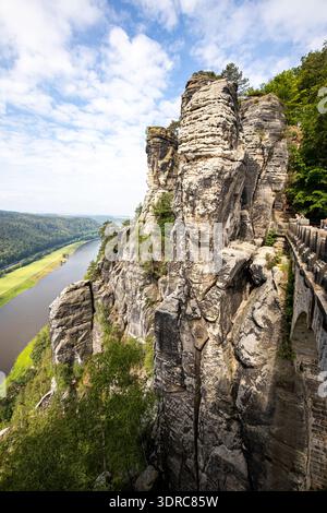 Vista dell'Elba dal Bastei Foto Stock