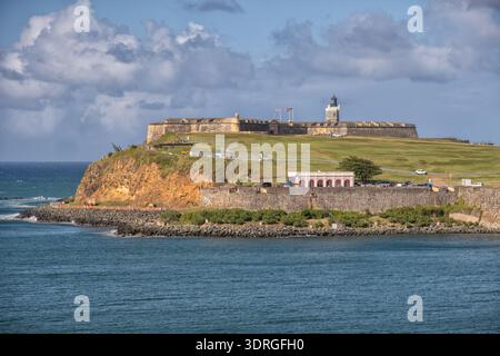 Castillo San Felipe del Morro San Juan, San Juan, Porto Rico, Caraibi Foto Stock