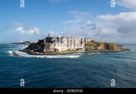 Castillo San Felipe del Morro San Juan, San Juan, Porto Rico, Caraibi Foto Stock