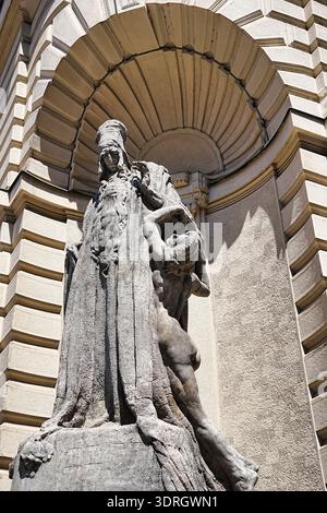 Rabbi Löw al nuovo municipio di Praga Foto Stock