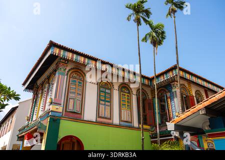 Casa colorata di Tan Teng Niah a Little India, Singapore Foto Stock