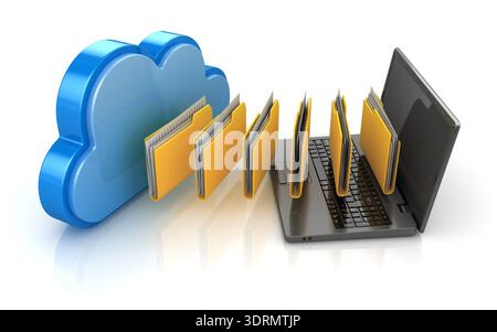 Concetto di sistema di cloud computing Foto Stock