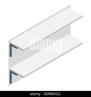 Set vettoriale piatto isometrico 3D di armadi da cucina Foto Stock
