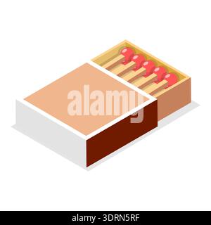 Set vettoriale piatto isometrico 3D di attrezzature da campeggio Foto Stock