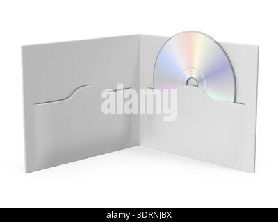 CD in una custodia bianca Foto Stock