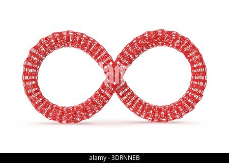 Simbolo rosso a trama infinita Foto Stock