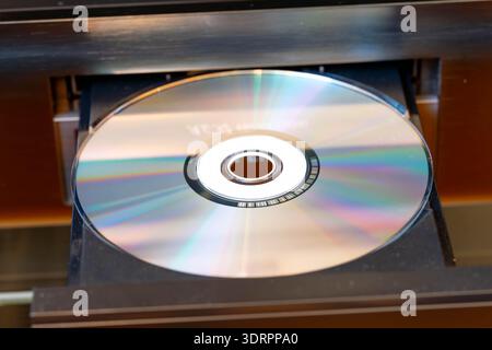 Compact Disc - CD in foto dai dettagli elevati - apparecchiature Hi-Fi analogiche Foto Stock