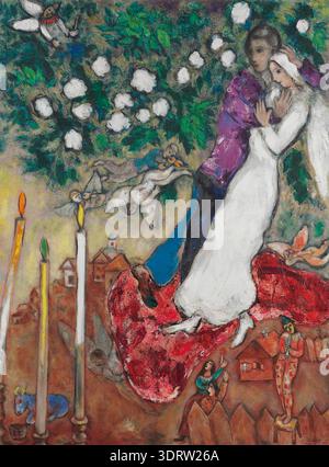 Le tre candele (Les trois cierges). Museo: COLLEZIONE PRIVATA. Autore: MARC CHAGALL. Foto Stock