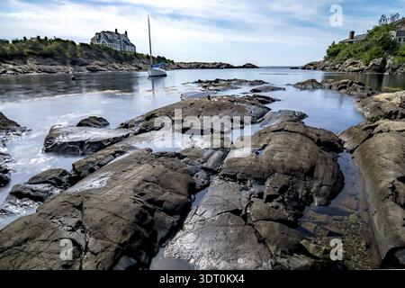 Litorale vicino all'isola di newport, rhode Foto Stock