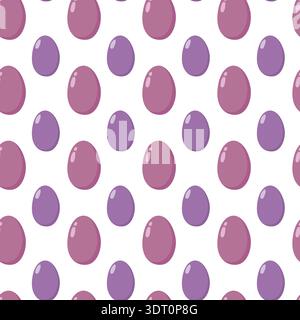 Motivo dell'uovo di Pasqua rosa viola senza cuciture Illustrazione Vettoriale