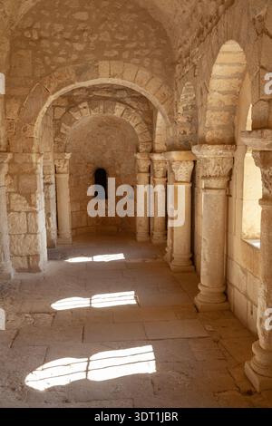 Abbazia di Montmajour (nave della Cappella di San Pietro (XI secolo)), vicino ad Arles, Bouches-du-Rhône, Francia. Foto Stock