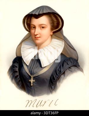 Maria, Regina di Scozia, 1542-1587, nota anche come Maria Stuart o Maria i di Scozia, Regina di Scozia e Regina consorte di Francia come moglie di Francesco II Foto Stock