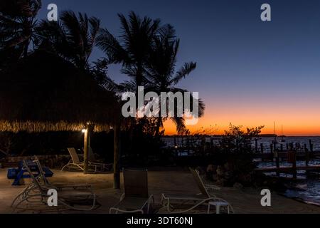 Sunset, Florida Keys Resort, Stati Uniti Foto Stock