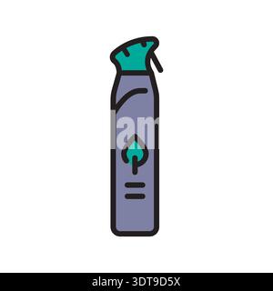 icona linea nera spray fragranza. Elemento isolato vettoriale.tratto modificabile Illustrazione Vettoriale
