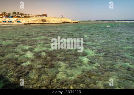 Kueste bei al-Qusair die Küste am Roten Meer bei al-Qusair oder El Quseir, Ägypten, Afrika Costa del Mar Rosso vicino a El Qoseir, Egitto, Africa *** Costa vicino Foto Stock