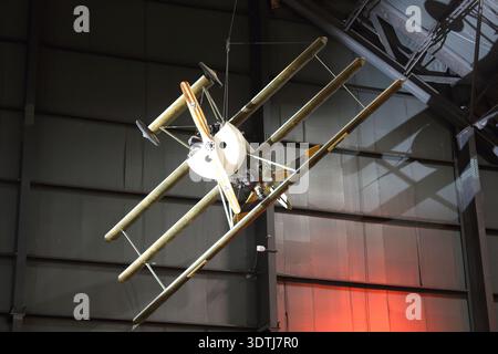 Fokker Dr. I aereo da caccia triplano tedesco della prima guerra mondiale in mostra al National Museum of the United States Air Force Foto Stock