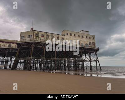 Primo piano dal molo nord di Blackpool, Regno Unito. Foto Stock