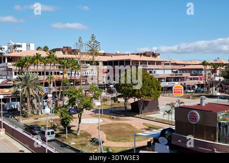 centro commerciale e ricreativo yumbo centrum maspalomas gran canaria, isole canarie, spagna Foto Stock