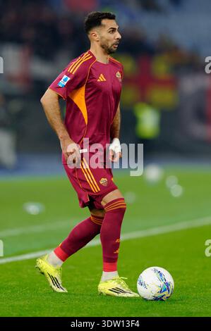 Roma, Italia. 22 febbraio 2026. Durante la serie A Enilive match tra AS Roma e US Cremonese allo Stadio Olimpico il 22 febbraio 2026 a Roma, Italia Credit: Giuseppe Maffia/Alamy Live News Foto Stock