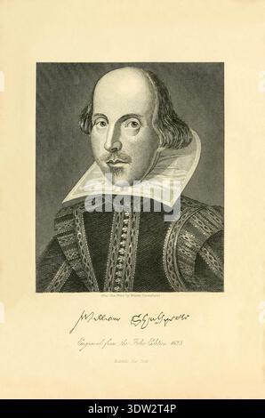 Ritratto di William Shakespeare, William Shakspere Foto Stock