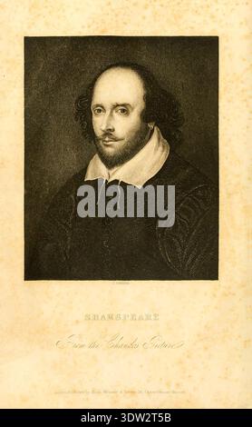 Ritratto di William Shakespeare, William Shakspere Foto Stock