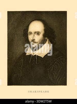 Ritratto di William Shakespeare, William Shakspere Foto Stock