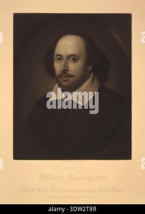 Ritratto di William Shakespeare, William Shakspere Foto Stock